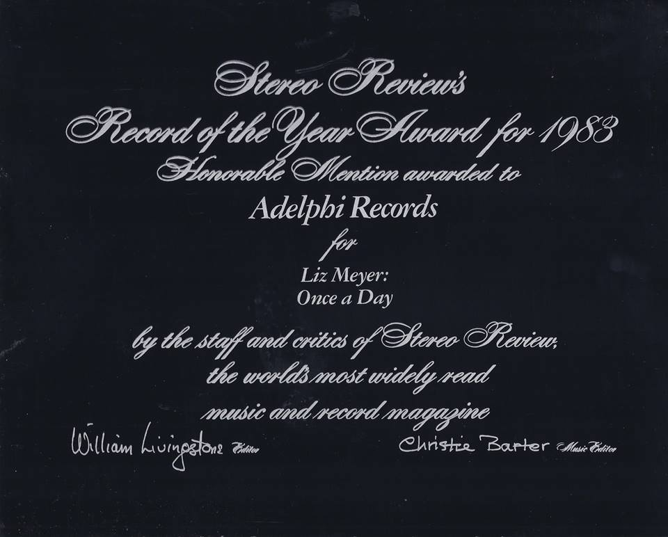 Stereo Review's 1983 award to Liz Meyer